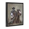 Stupell Industries Ranch Cowboy Western Horse Black Framed Floater Canvas Wall Art